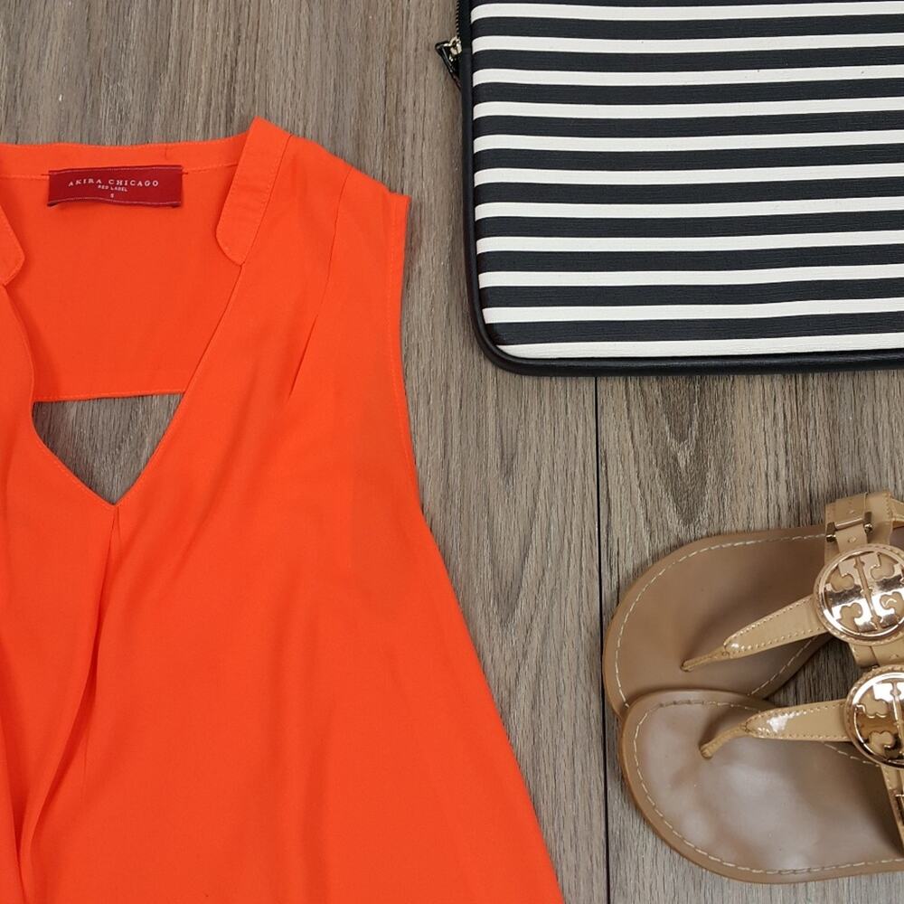 EUC Akira Chicago Orange Dress  sz‎ S